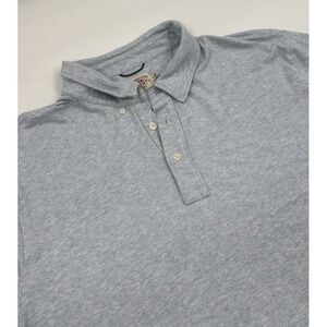 Faherty Men's XXL Blue Cotton Short‎ Sleeve Polo
